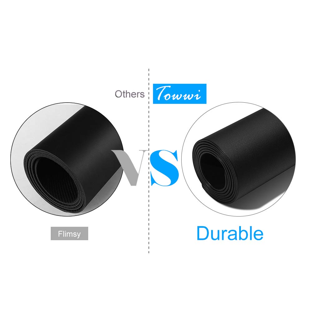 TOWWI Leather Desk Pad Protector 34”x17” Desk Blotter Pad, Waterproof Writing Desk Mat for Office Home