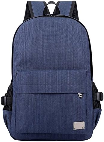Katie Large Capacity Laptop Backpack Smart Bookbag School Travel Bag with USB Charging Port and Headphone Jack (Blue)