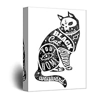signwin-Canvas Wall Art-Cute Cat and Dog-Canvas Prints Home Artwork Decoration for Living Room,Bedroom - 12x18 inches