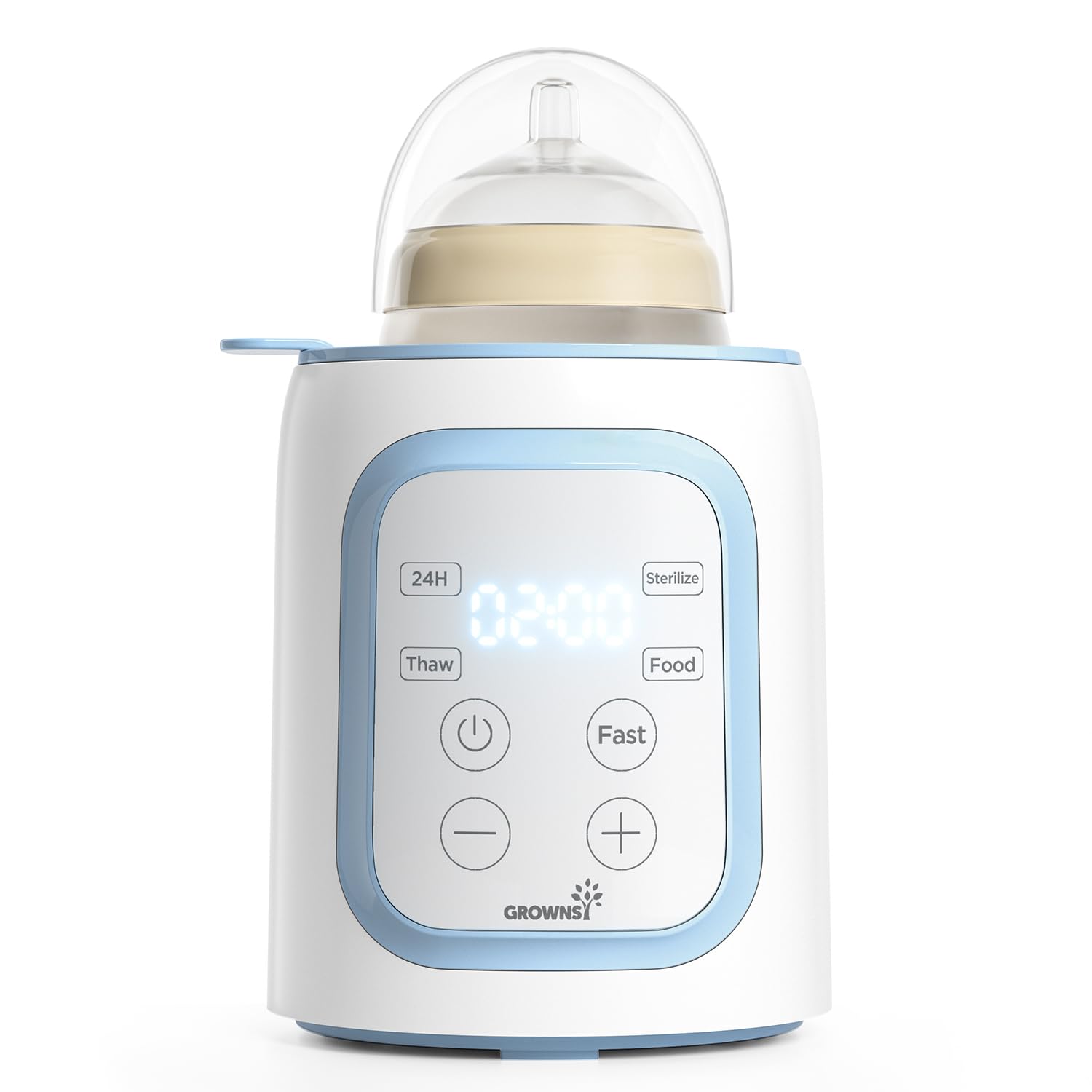 Photo 1 of Grownsy Bottle Warmer, 8-in-1 Fast Baby Milk Warmer with Timer for Breastmilk or Formula, Accurate Temperature Control, Multifunctional Baby Bottle Warmers for All Bottles- Blue