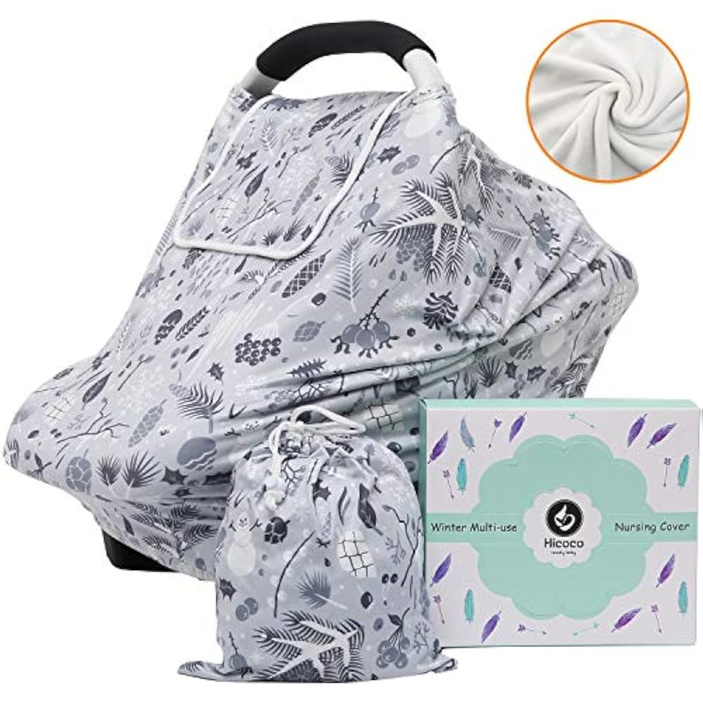 Winter Fleece Lined Baby Car Seat Covers Thermal Double Layer Carseat