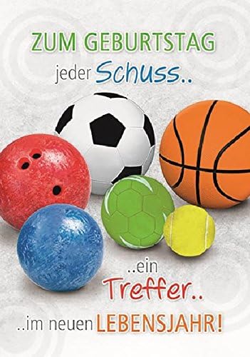 Carte Anniversaire Midi Football Handball Cone Boule Balle De Tennis Quantite 10 Pieces Amazon Fr Fournitures De Bureau