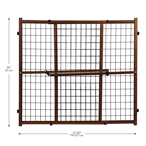 Position & Lock Tall & Wide Baby Gate, PressureMounted, Farmhouse