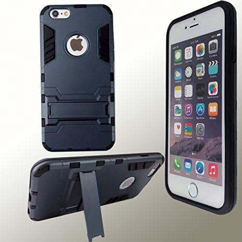 Linnsek 2 in 1 Full Body GTX Apple Phone Cover Shock-Absorption Dual Layer (Hard Plastic With Silicone) Kickstand for iphone 6 plus 5.5 Inch (GTX7)
