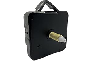 Dans Clock Shop New Replacement 6168s Sangtai Without Tic-Tac Quartz Clock Movement Motor Mechanism - Black, Long - 15mm Golg Thread