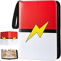 Card Binder, 4-Pocket Sleeves with 400 Cards Holder, Trading Waterproof, Corrugated Lining,Sports Cards Binder, TransparentCo