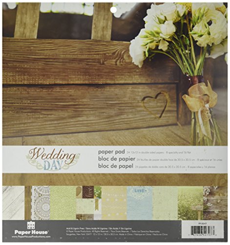 Paper House Productions PP-0049E Wedding Day Paper Pads, 12