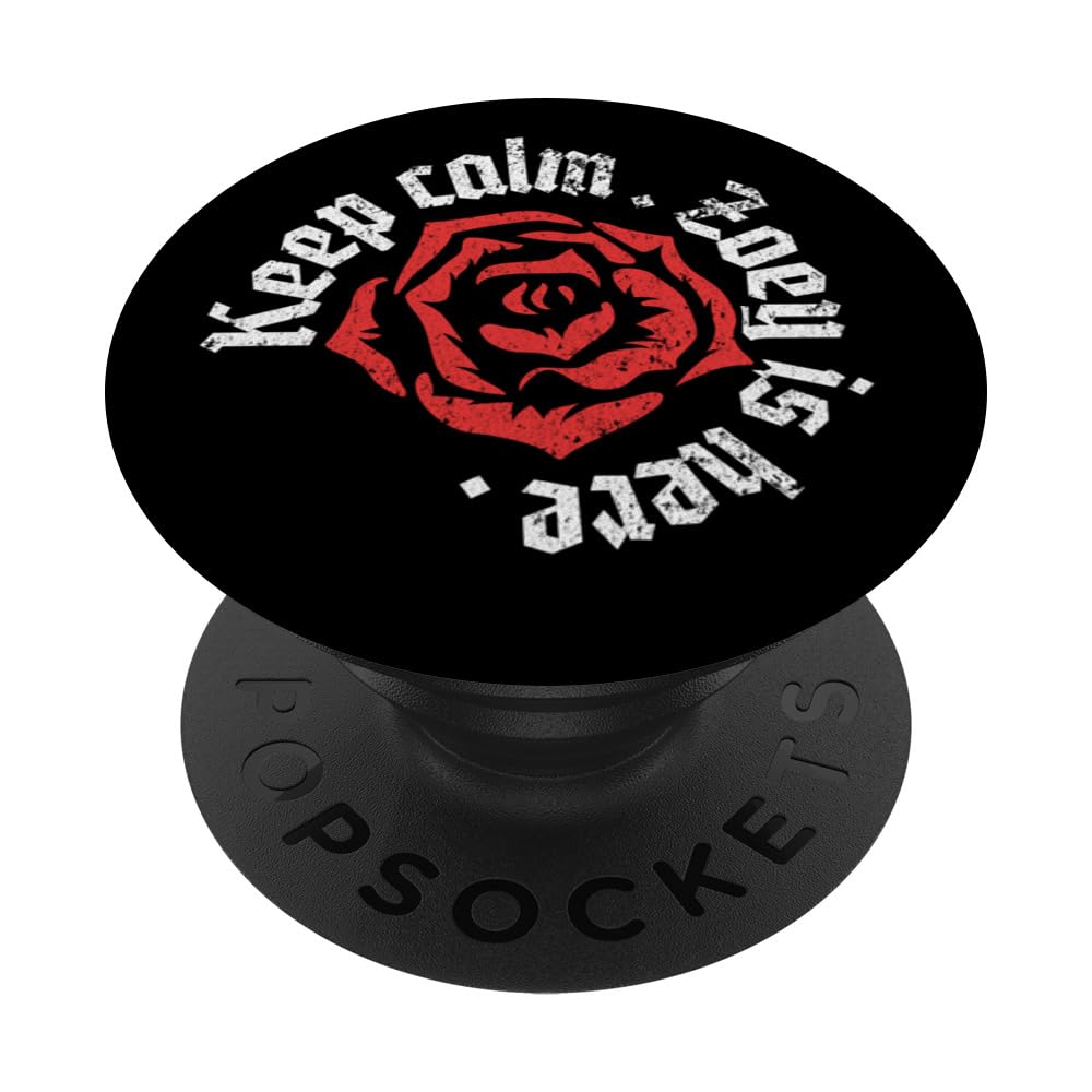Keep Calm Zoey is Here Funny Name Grunge Rose Design PopSockets Swappable PopGrip