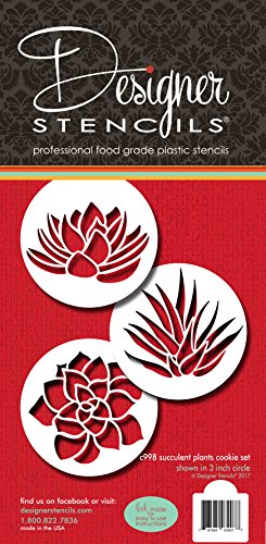 Succulent Plants Cookie Stencil Set C998 by Designer Stencils