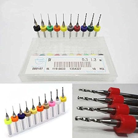 Generic 10pcs/set High Quty Mini PCB Print Circuit Board Carbide Micro Drill Bits Engraving Tool 0.3-1.2mm