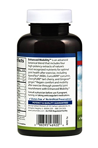 image for Carlson - Enhanced Mobility, Advanced Botanical Joint Support, Joint S