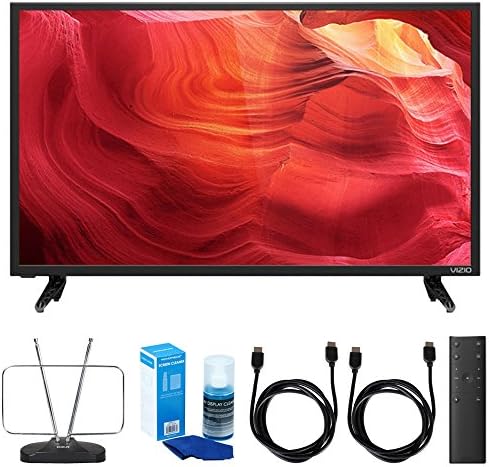 Vizio (E48-D0) 48-Inch SmartCast Full-Array E-Series LED 1080p HDTV w/ TV Cut the Cord Bundle Includes, Durable HDTV &amp; FM Antenna, Universal Screen Cleaner &amp; 2x 6ft High Speed HDMI Cable