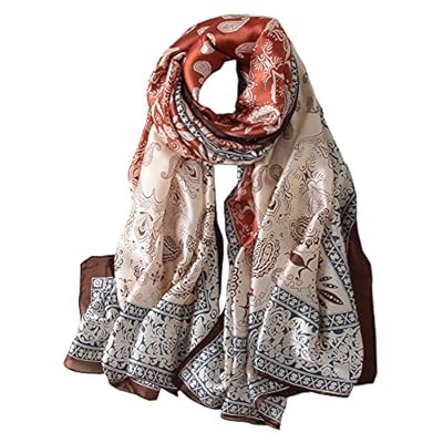 Alice Women Classy Silky Satin Paisley Print Long Scarf Shawls Wraps Alice Women Classy Silky Satin Paisley Print Long Scarf Shawls Wraps