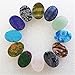 Mz Unisex-adult's 12pcs 25x18x6mm Mixed Gemstone Oval CAB Cabochon