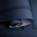Holden Decor Modern Wood Panel Wallpaper Navy Blue 3D Effect Feature Wall 10m view 2