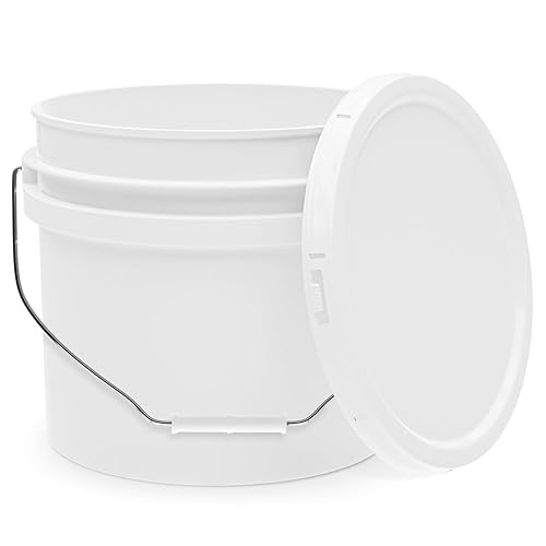 thumbnail image 2 of 1L White Plastic Bucket With T/E Lid - LTD 2 of 9