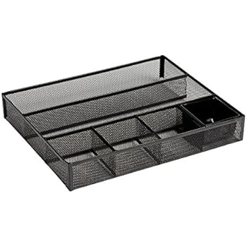 Rolodex Deep Desk Drawer Organizer, Metal Mesh, Black (22131) 11.75 inches long by 15.25 inches wide