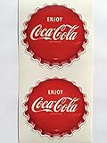 2 Coca-Cola Cap Caps Die Cut Decals