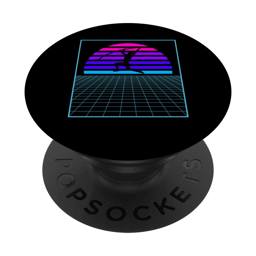 Vaporwave Pole Vaulter Track And Field Pole Vault PopSockets Swappable PopGrip