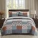 SLPR Urban Retreat 2-Piece Lightweight Printed Quilt Set (Twin) | with 1 Sham Pre-Washed All-Season Machine Washable Bedspread Coverlet
