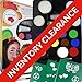 Weebumz Face Painting Kit with Stencils for Kids - Paint 80+ Faces - Quality Body Paint with 4 Sponges, 2 Glitter Gels, 2 Brushes. Safe Non-Toxic Water Based