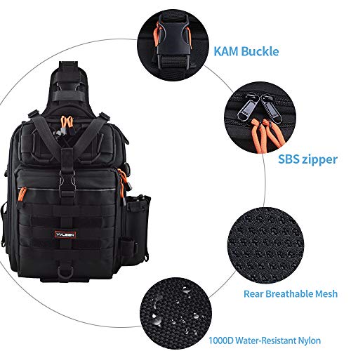 YVLEEN Fishing Tackle Backpack Outdoor Large Fishing Tackle Storage