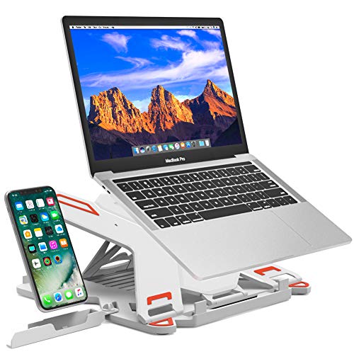 Besign Adjustable Laptop Stand, Ergonomic Riser Notebook Computer Holder Stand Compatible with MacBook Air Pro, Dell XPS, HP, Lenovo More 10-17″ Laptops
