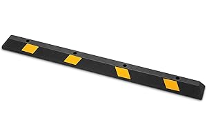 VEVOR Parking Stopper, 72 Inch Heavy Duty Parking Aid for Garage, Rubber Curb Garage Floor Stopper with Reflective Strips, Ve