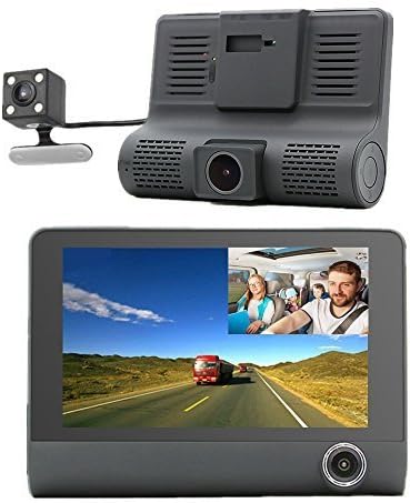 3 Lens 4.0"inch Car Camera Dual Lens Rearview Night Vision Car DVR Video Recorder Dash Cam