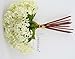 12 pcs Lovely Mini Hydrangea Artificial Fake Plastic Mini Fresh Silk Flower Arrangement Home Decorative Flowers(White)