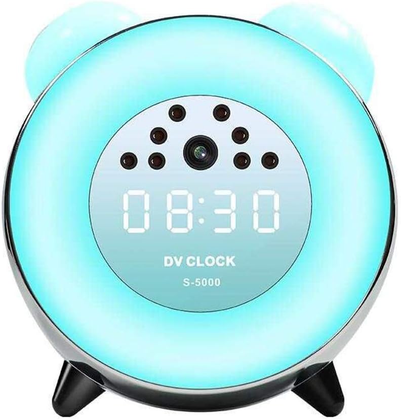 SnowX WiFi Hidden Camera Wireless Surveillance Camera Clock 1080P Video Recorder for Nanny Cam Night Vision Motion Detection