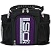 Isolator Fitness 3 Meal ISOBAG Meal Prep Management Insulated Lunch Bag Cooler with Stackable Meal Prep Containers, ISOBricks, and Strap - MADE IN USA (Black/Purple Accent)