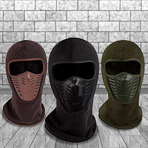 ETCBUYS - Winter Fleece Face Mask - Windproof Ski Masks - Unisex for Men and Women Windproof Skiing Hiking Hunting Snowboarding Dog Walking Balaclava Style Caps - (3 Pieces)