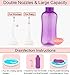 Travel Bidet iBzera Portable Handheld Bidet Bottle - Bathroom Toilet Bidet Cleaner Bottom Spray Wiper Personal Hygiene Refresher Peri Bottle for Home Hotel Office Vacation (17oz / 500ml) (Violet+)