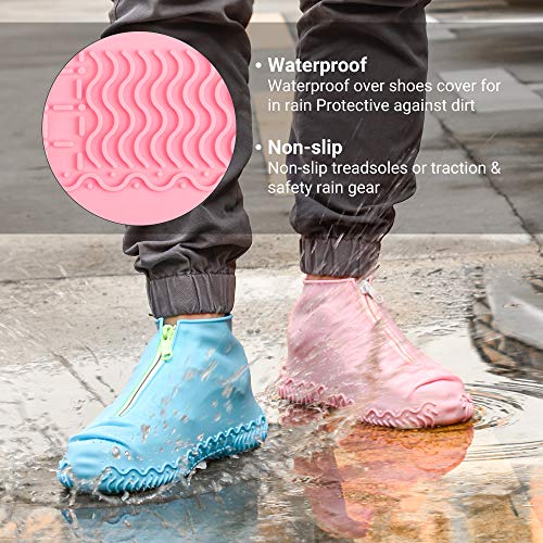 image for ATOFUL Reusable Silicone Waterproof Shoe Covers, Silicone Shoe Covers 
