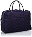 Vera Bradley Women's Microfiber Weekender Bag, Navy 2, One Size