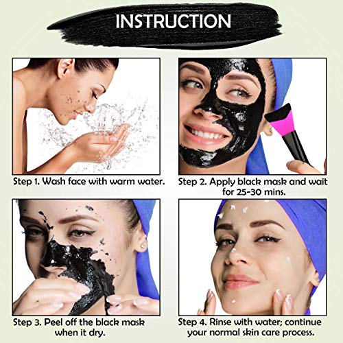 Nimiah Blackhead Remover Mask Activated Charcoal Peel Off Black Mask for All Skin Types Deep