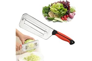 Stainless Steel Shredder Knife, 2026 New Double-Layer Cabbage Shredder for Coleslaw – Vegetable Cutter for Lettuce, Potatoes,