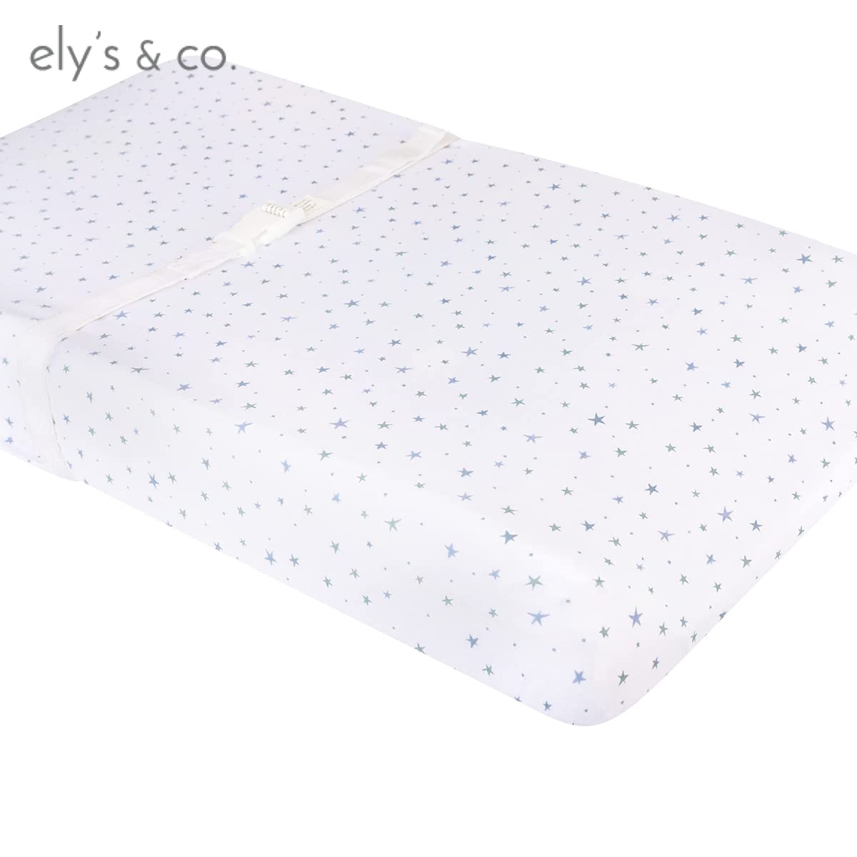 Changing Pad Cover 2 Pack - Baby Cradle Sheet with 100% Jersey Cotton - Changing Pad Covers for Boys, Newborn Essentials (Blue Stars & Stripes)