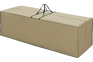 SORARA Abba Patio Rectangular Cushion Cover Storage Bag Outdoor Protective Zippered Patio Furniture Cover, Water Resistant, Oversized, 79''L x 30''W x 24''H, Brown