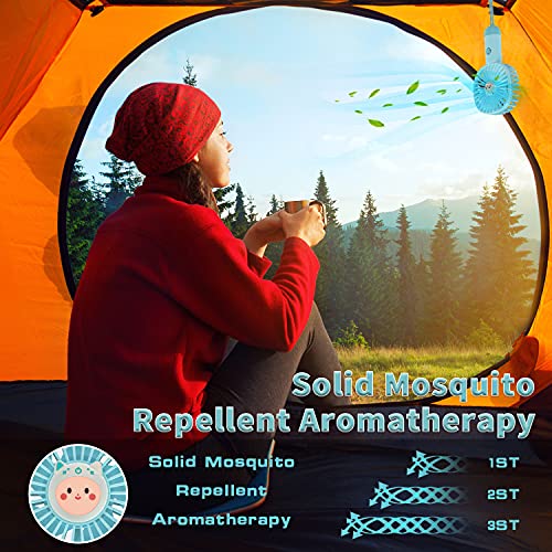 Kids Mini Handheld USB Fan with Rechargeable 500 mAh Battery, 3 Speeds Electric Portable Hand Fan for Home Outdoor Travel (Blue)