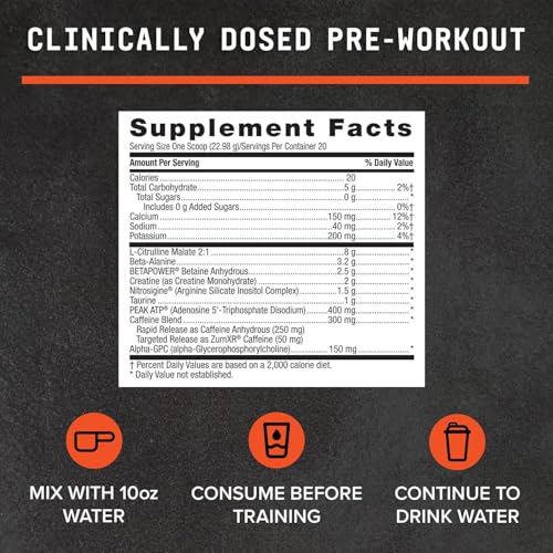 BEYOND RAW LIT Advanced Pre Workout Formula, Gummy Worm, for Energy, Focus, Endurance, Pumps, with 300mg Rapid and Targeted Release Caffeine, Creatine, Betaine, Beta Alanine, Taurine, 20 Servings