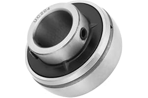 UC204 1Pcs Plated Pillow Block Inner Ball Mounted Bearing 20mm / 0.8in Inner Dia, 47mm / 1.9in Outer Dia