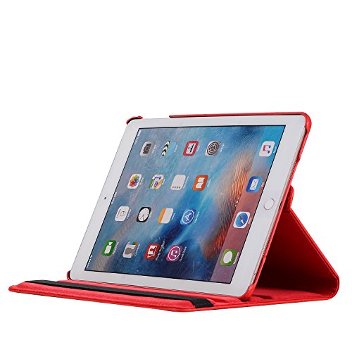 L2W New iPad 9.7 inch 2018 & 2017 Case 360 Degree Rotating Stand Cover with Auto Sleep Wake for Apple New iPad 9.7 inch 2018/2017 Tablet Model (Not fit iPad Pro 9.7 (2016 Model) - Pink - Thumbnail 4