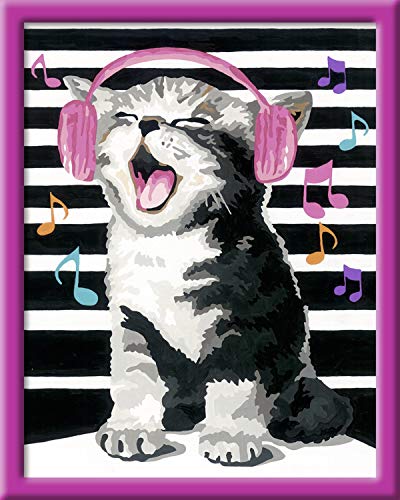 Ravensburger Malen nach Zahlen 28431 - Singing Cat - Für Erwachsene und Kinder ab 12 Jahren, Yellow – Bild 2