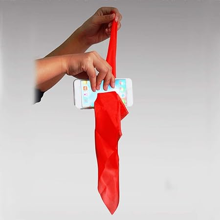 Amazon Ouermama 2ピース 素敵なマジック トリック スカーフ 携帯電話 ビデオチュートリアル付き スカーフ 電話のトリックを貫通 クローズアップ マジック ファニー シルク スルー モバイル マジック 手品 おもちゃ