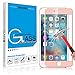 iPhone 6s Plus Screen Protector, Venoro [Full Coverage] Tempered Glass Screen Protector [Anti Fingerprint / Scratch] for iPhone 6 Plus and 6s Plus (Rose Gold)