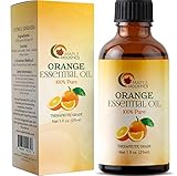 Sweet Orange Essential Oil for Diffuser Aromatherapy – Natural Spa Skin Care and Hair Care for Men and Women – Therapeutic Grade Cold Pressed Pure Orange Oil Extract – Citrus Mood and Immune Booster