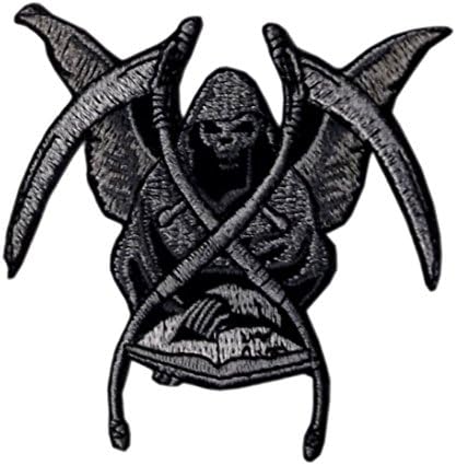 Angel of Death Grim Reaper Patch Iron On Sew On Embroidered MC