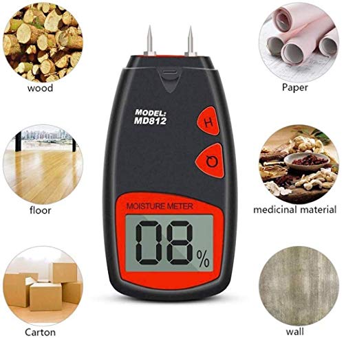 XINGDONG Holzfeuchtigkeitszähler Luftfeuchtigkeit Prüfdetektor Feuchtigkeitsprüfdetektor mit LCD-Display für Wände… – Bild 4